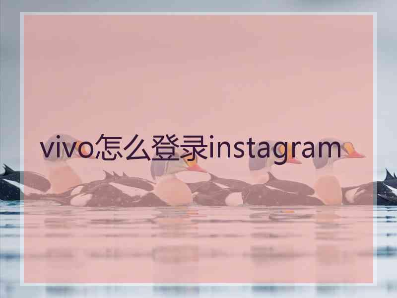 vivo怎么登录instagram