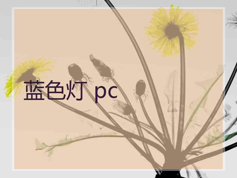 蓝色灯 pc